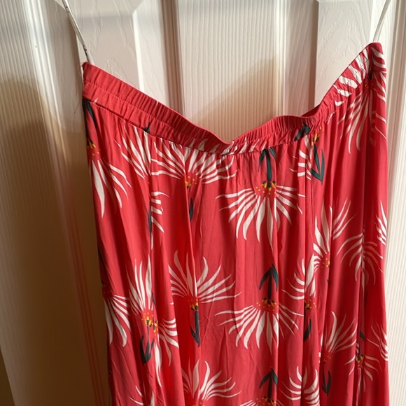 Lulu’s Trancoso Coral Floral Print Two-Piece Maxi Dress Medium - Picture 10 of 12